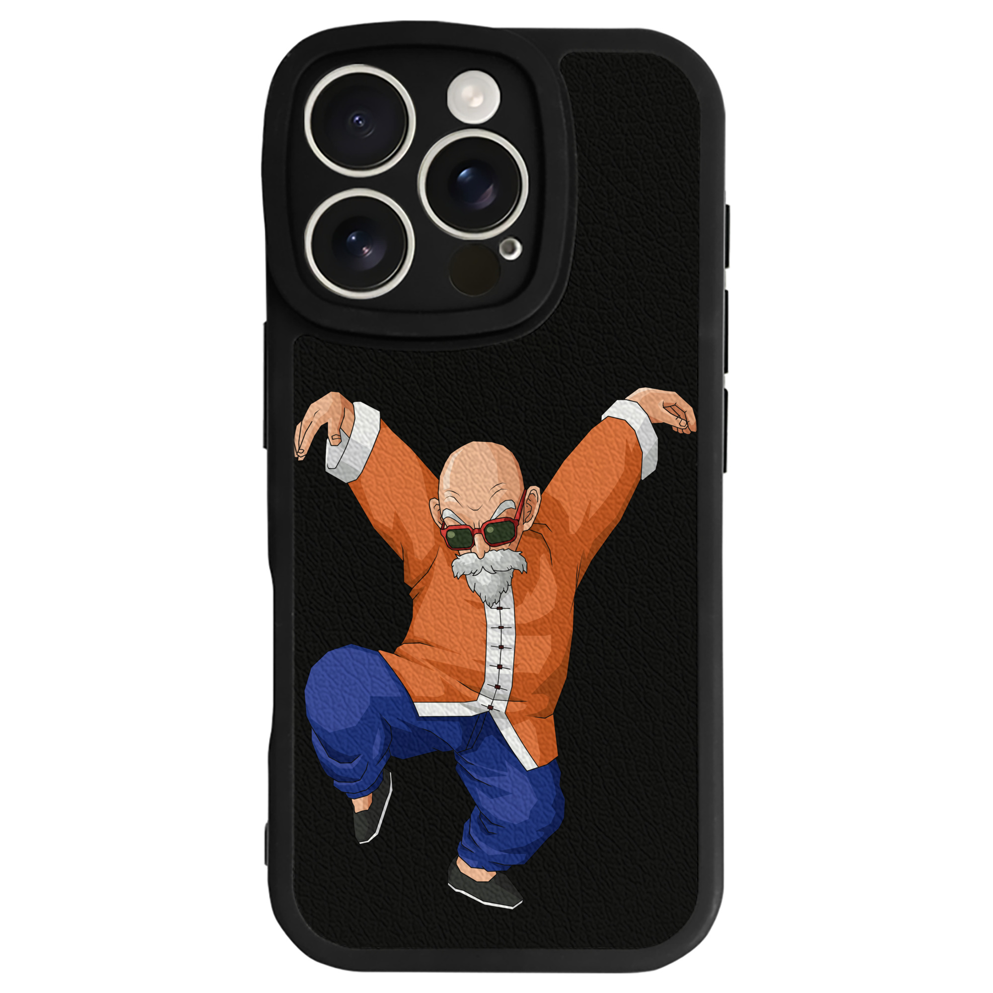 （画像用） ドラゴンボール 亀仙人（かめせんにん） DRAGON BALL Master Roshi Kame Sennin 【iPhone 16シリーズ対応】シリコンスマホケース（レザー調） 材質：シリコン